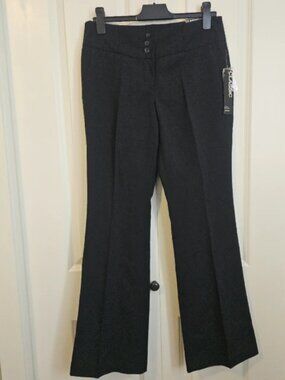 Suzy Shier 9/10 Lightweight Black Wide Leg Dress Pants